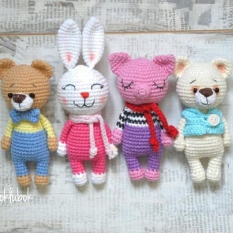 Chaveiro de amigurumi: minis
